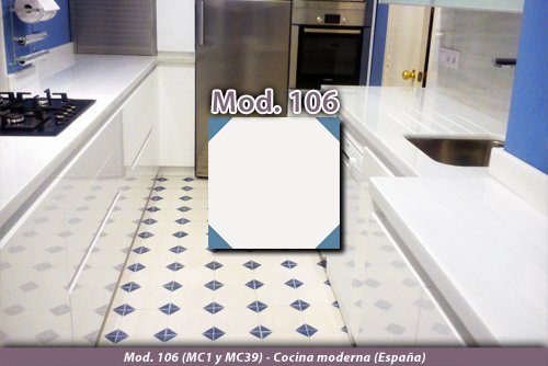 demosaica cocina moderna suelo hidraulico mod 106